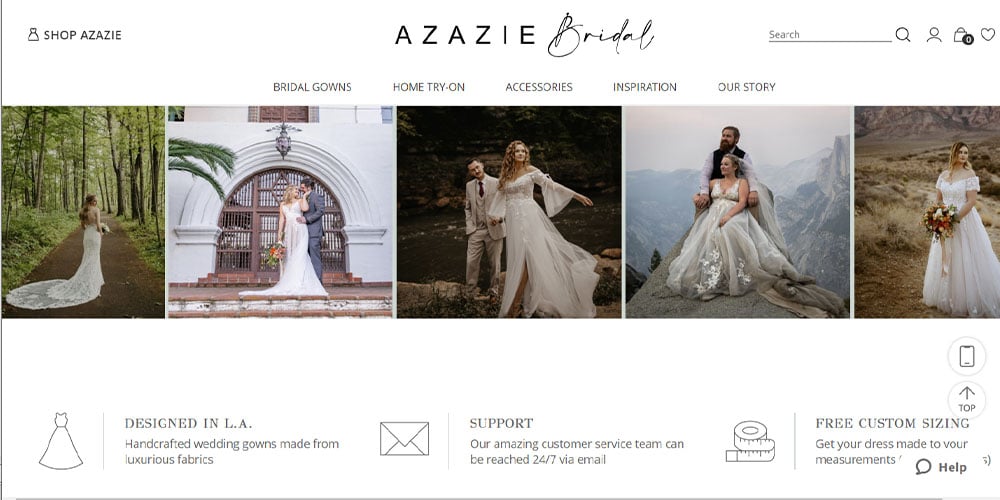 Websites similar hot sale to azazie